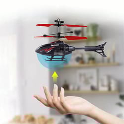 channel gesture controlled rc helicopter with led light for kids fun remote induction aircraft toy for boys