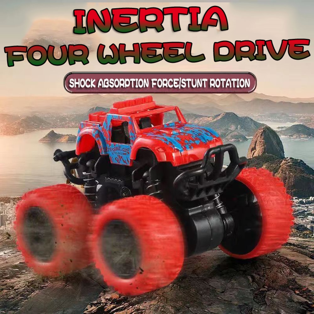 Super Fall Resistant Off Road Climbing Car Toy Rotation Four Wheel Drive Inertial Model For Kids 1