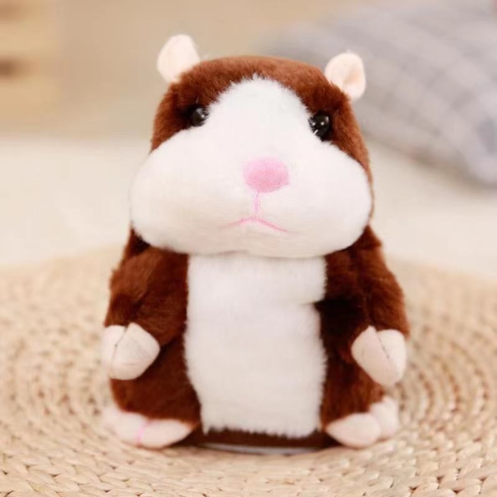 Learn to Imitate Talking Little Hamster Animal Plush Toy – Soothing Talking Nod Hamster Doll for Kids