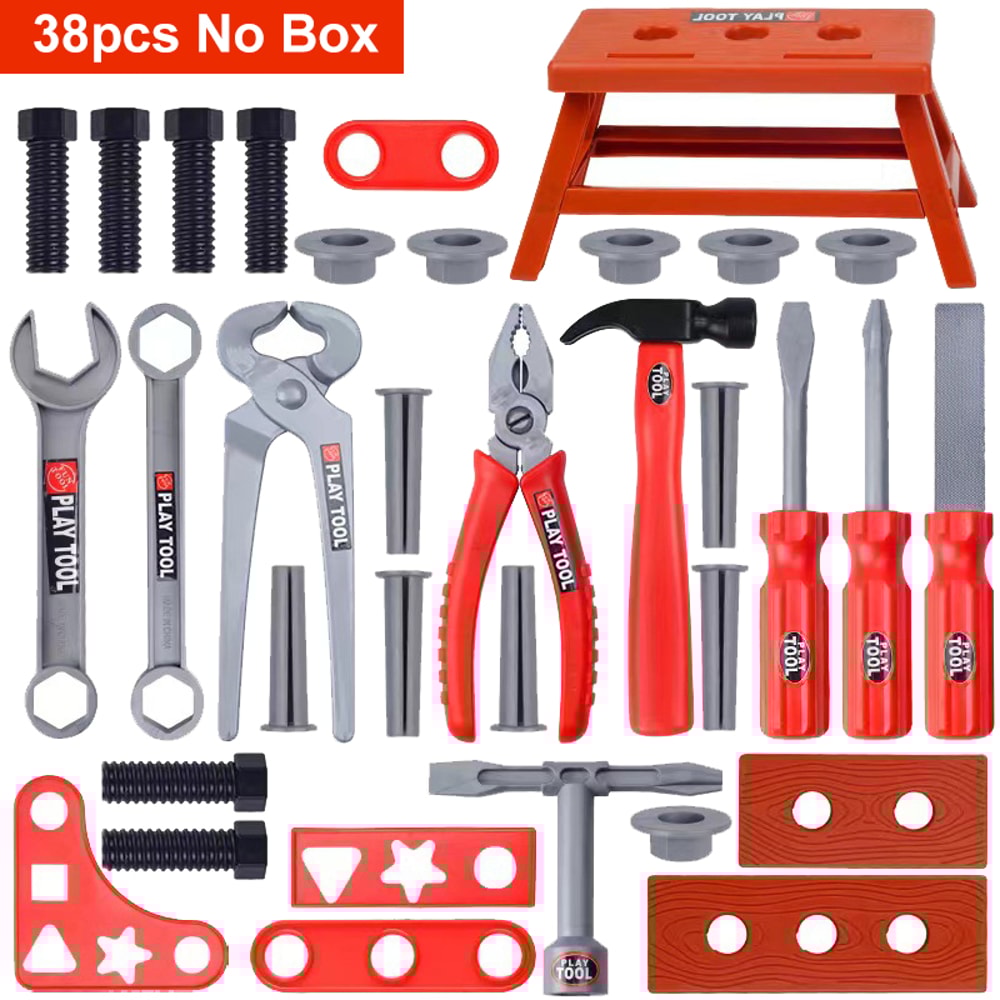 Children Tool Set With Electric Toy Drill Fun Pretend Play Tool Kit For Boys Girls 7