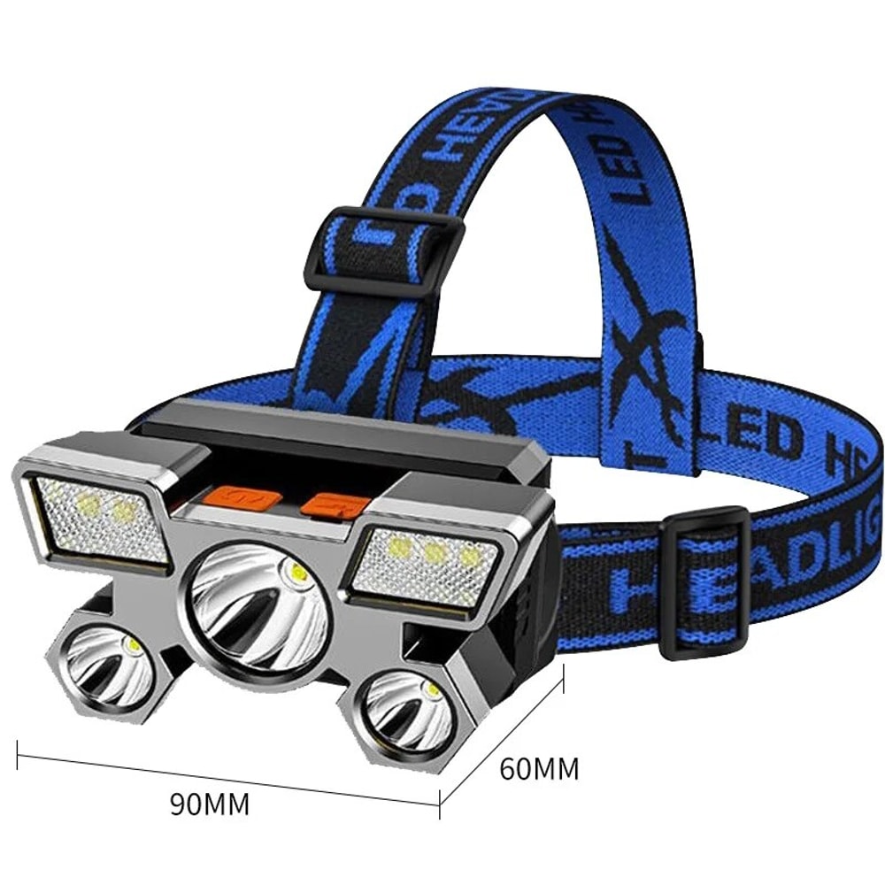 Rechargeable LED Headlamp for Fishing, Camping, and Hiking Powerful, Waterproof Headlight Torch