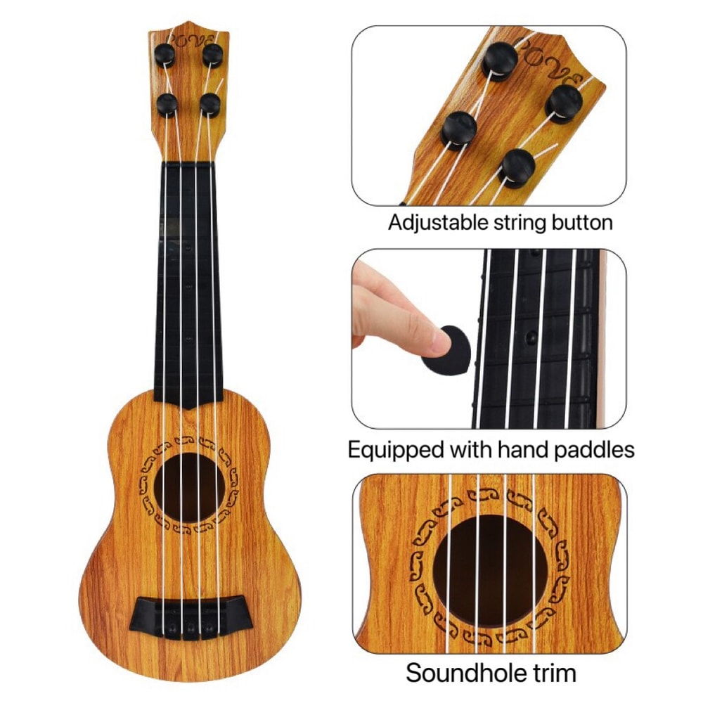 Children Guitar Toy Educational Music Instrument for Kids with Paddles Fun Yukrili Simulation