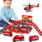Children Multi Storey Parking Lot Toy Set Fire Police Dinosaur Cars 0