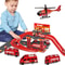 Children Multi Storey Parking Lot Toy Set Fire Police Dinosaur Cars 0