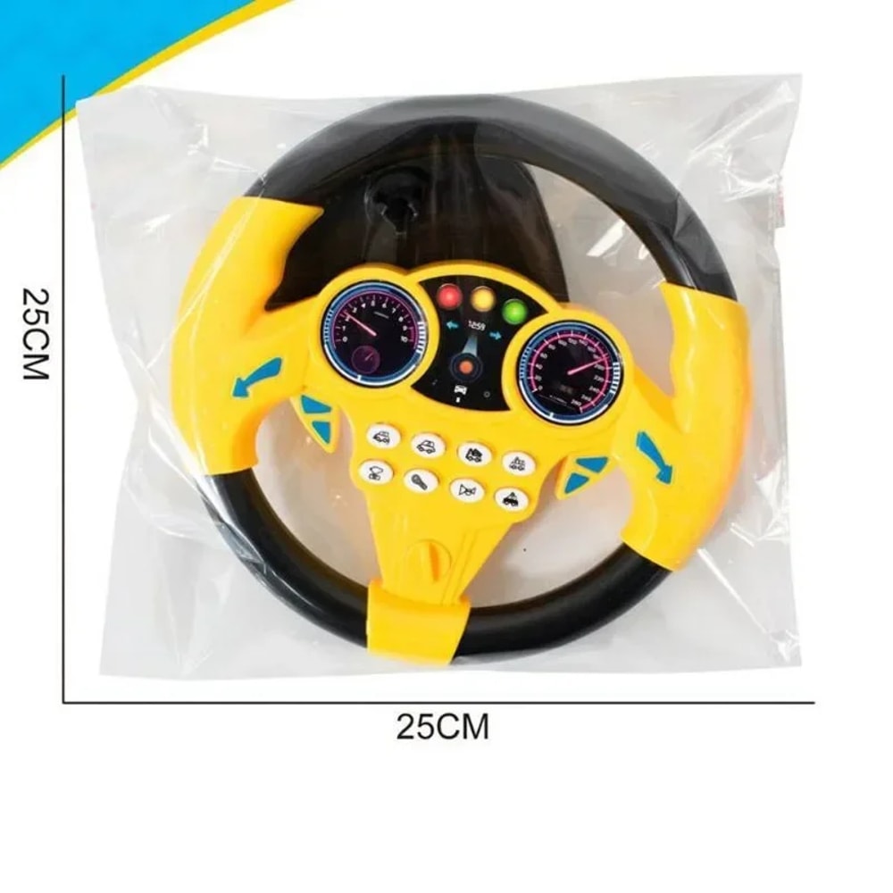 Infant Shining Simulation Steering Wheel Toy Early Education Copilot For Kids 6