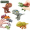 Funny Mini Cartoon Dinosaur Toy Plastic Tyrannosaurus Finger Puppet Jointed Animal Hand Doll Prop 0