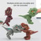 Funny Mini Cartoon Dinosaur Toy Plastic Tyrannosaurus Finger Puppet Jointed Animal Hand Doll Prop 4
