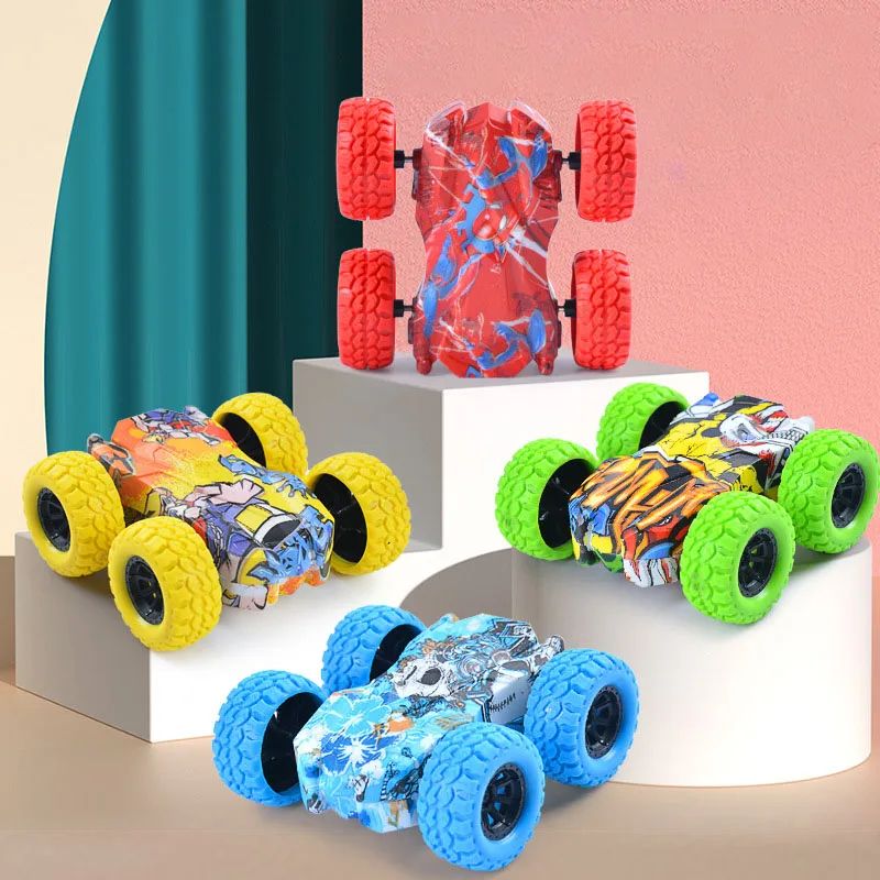 Double Sided Children Toy Car Inertial Off Road Vehicle with Anti Collision Safety for Kids
