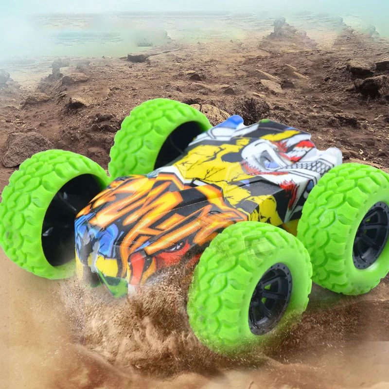 Double Sided Children Toy Car Inertial Off Road Vehicle with Anti Collision Safety for Kids