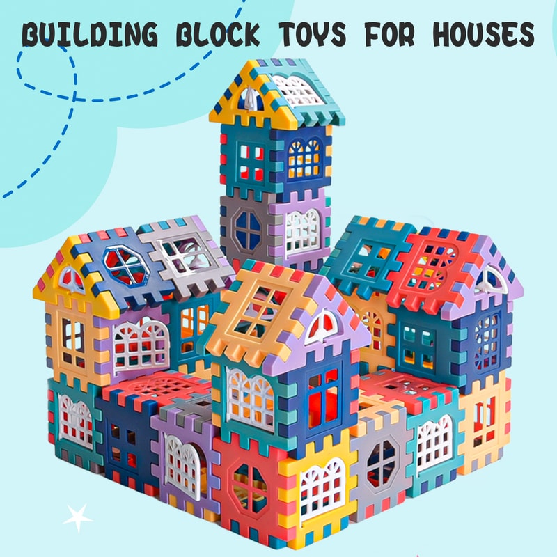 Large House Building Blocks Construction Set For Kids Creative Educational Building Toys 0