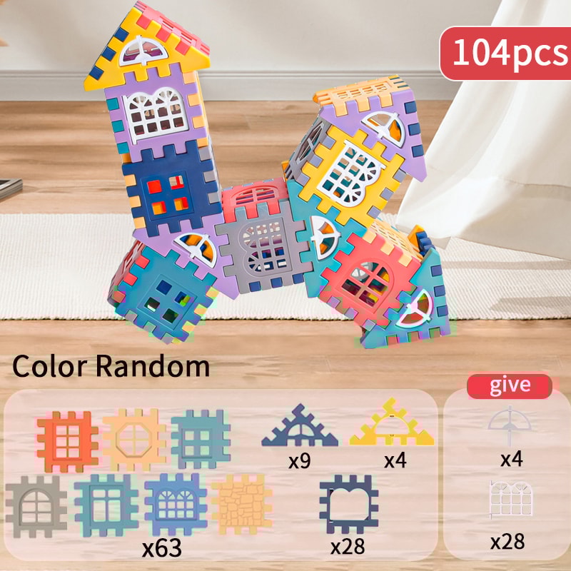 Large House Building Blocks Construction Set For Kids Creative Educational Building Toys 7