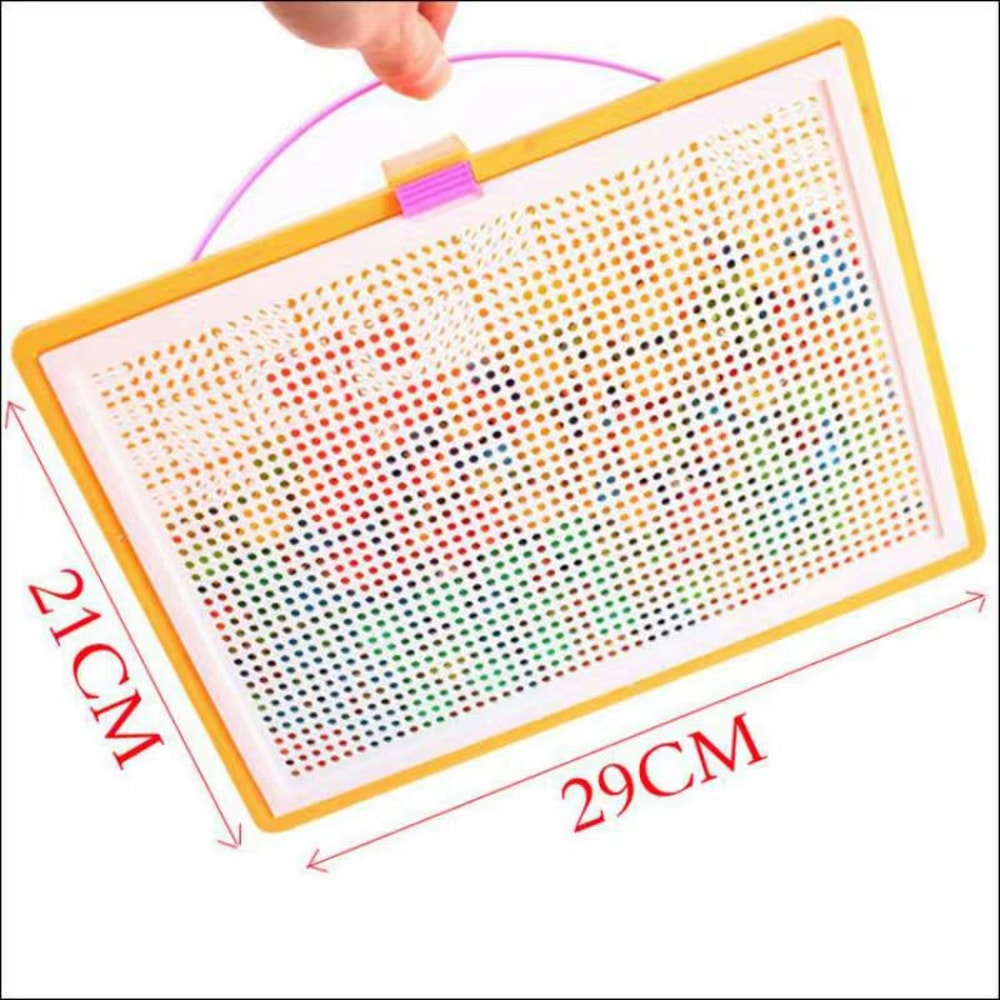 Piece Mushroom Nail Puzzle Kids Educational Toy Puzzle Board Creative Peg Game