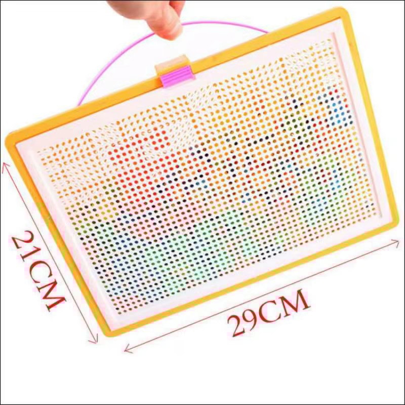 Piece Mushroom Nail Puzzle Kids Educational Toy Puzzle Board Creative Peg Game