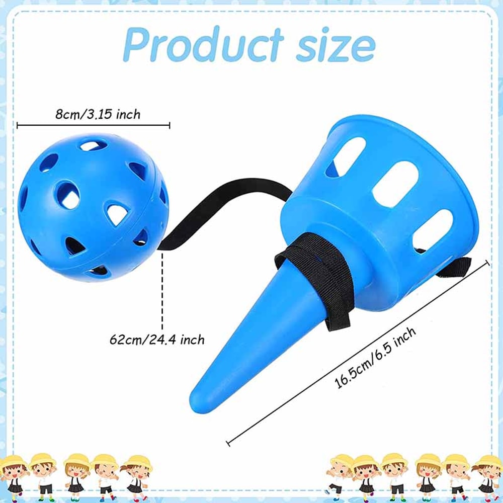 Kids Catch Ball Game Paddle Set for Outdoor Play Hand Eye Coordination Toy