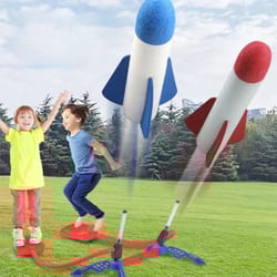 kids rocket launcher toy air powered stomp rocket outdoor jumping rocket toy game for kids