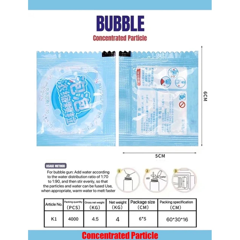 Colorful Bubble Machine Refill Liquid Granules 5