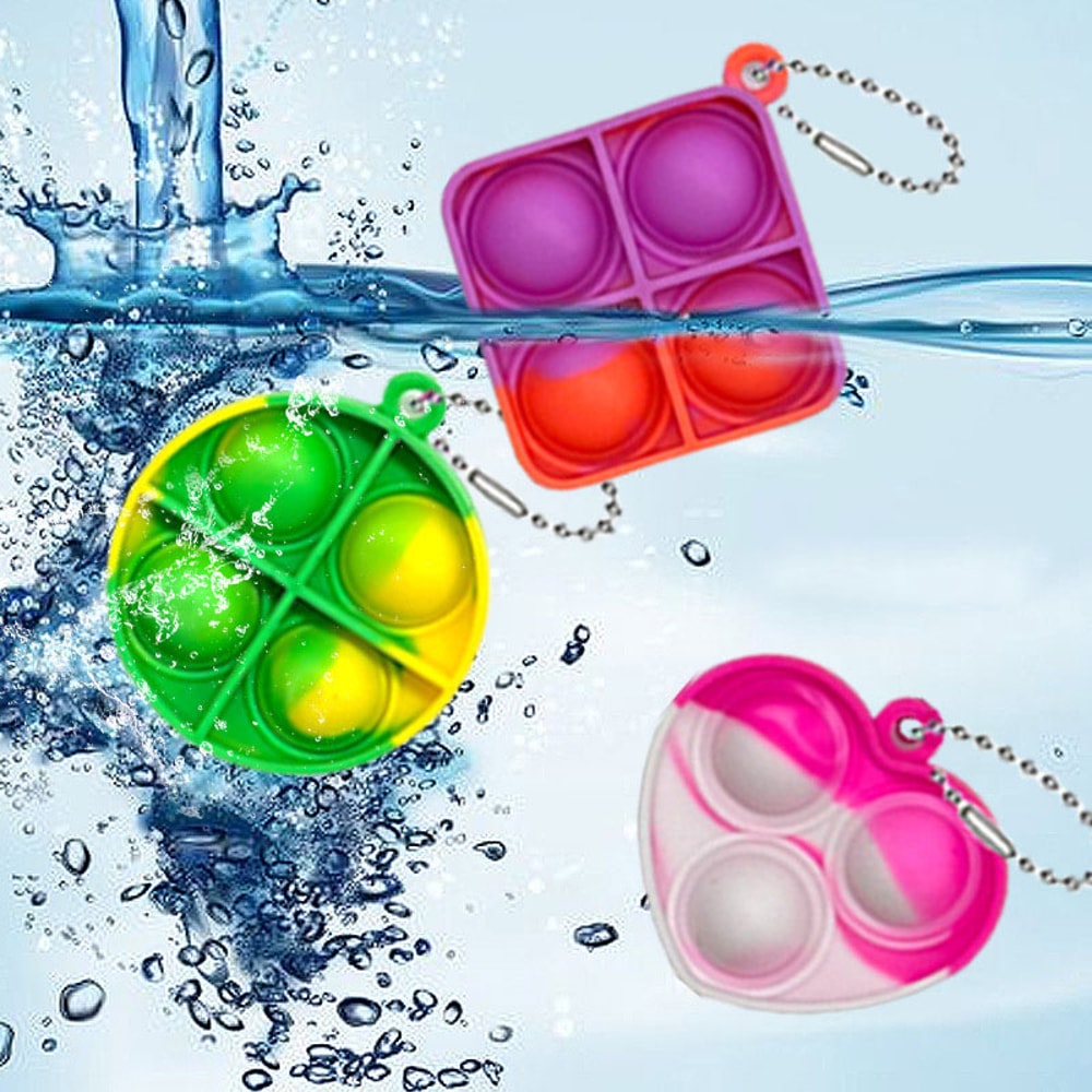 Mini Pop Fidget Toys Keychain Pack for Kids & Adults Stress Relief