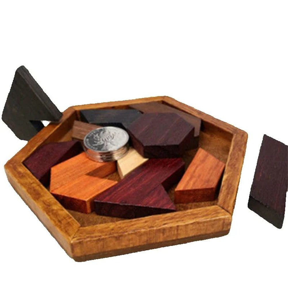 Wooden Geometric Jigsaw Puzzle for Kids Brain Development Toy