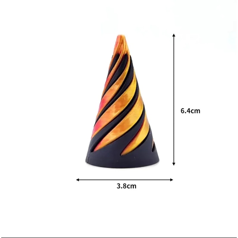 Impossible Spiral Cone Passthrough Illusion Desk Toy