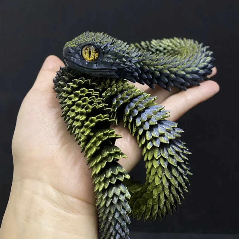 Realistic Snake Movable Fidget Toy Stress Relief & Desk Ornament