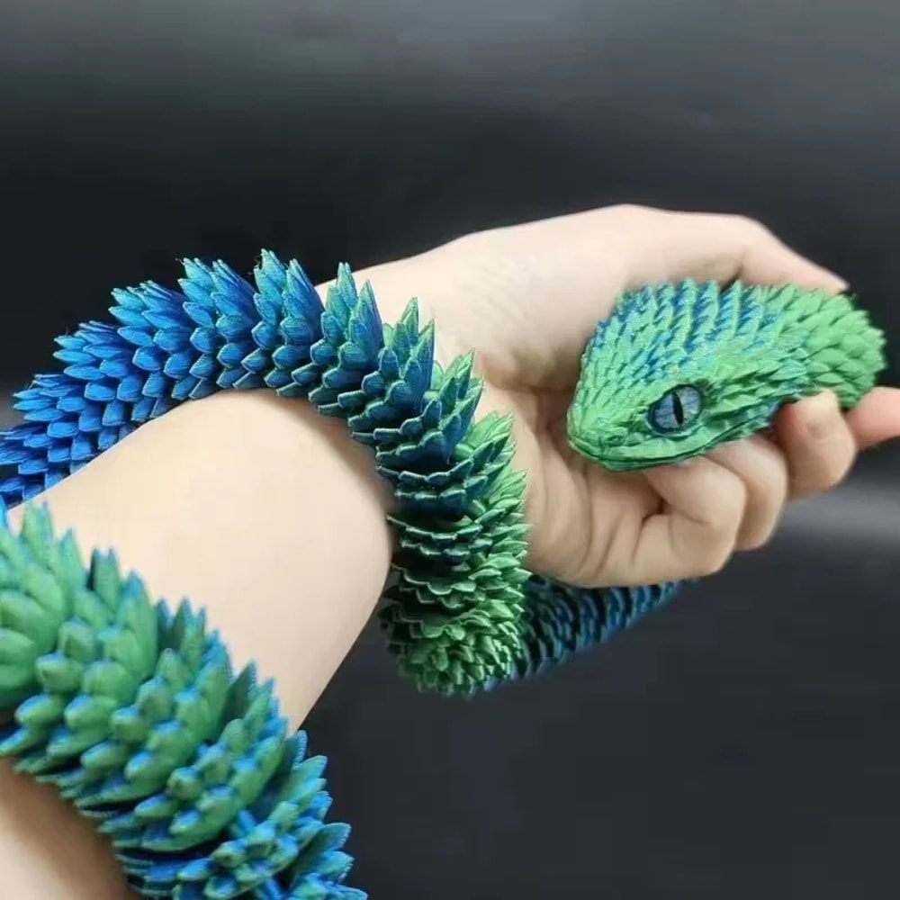 Realistic Snake Movable Fidget Toy Stress Relief & Desk Ornament