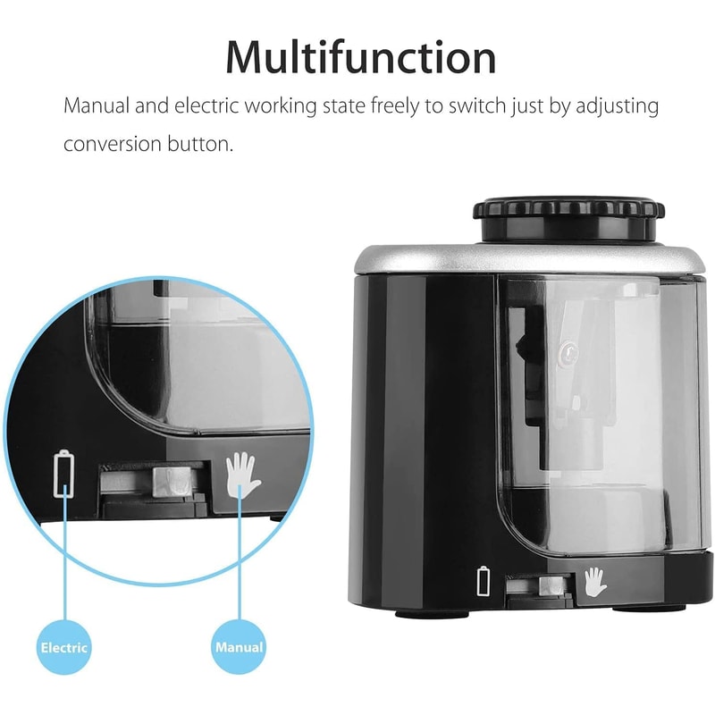 Tenwin Electric Pencil Sharpener With Helical Steel Blade Quiet Auto Pencil Sharpener For Students 4