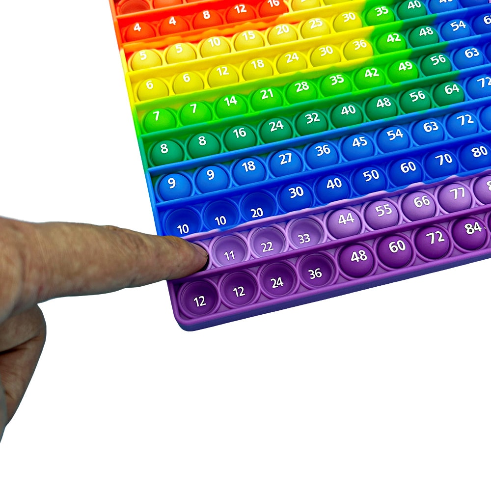 Multiplication Push Bubble Fidget Toy Fun & Educational Times Table Math Learning Tool for Kids