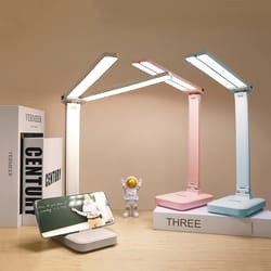 usb rechargeable led desk lamp with brightness levels foldable & eye-protective for bedside or bedroom desk