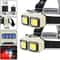 COB Headlamp Torch USB Rechargeable, Waterproof Camping & Fishing Light