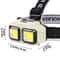 COB Headlamp Torch USB Rechargeable, Waterproof Camping & Fishing Light
