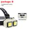 COB Headlamp Torch USB Rechargeable, Waterproof Camping & Fishing Light