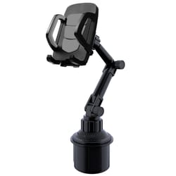 adjustable car cup holder & phone mount for iphone & android, universal drink & gps holder for vehicles