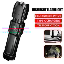 powerful led flashlight lumen rechargeable usb tactical waterproof fishing & hunting light