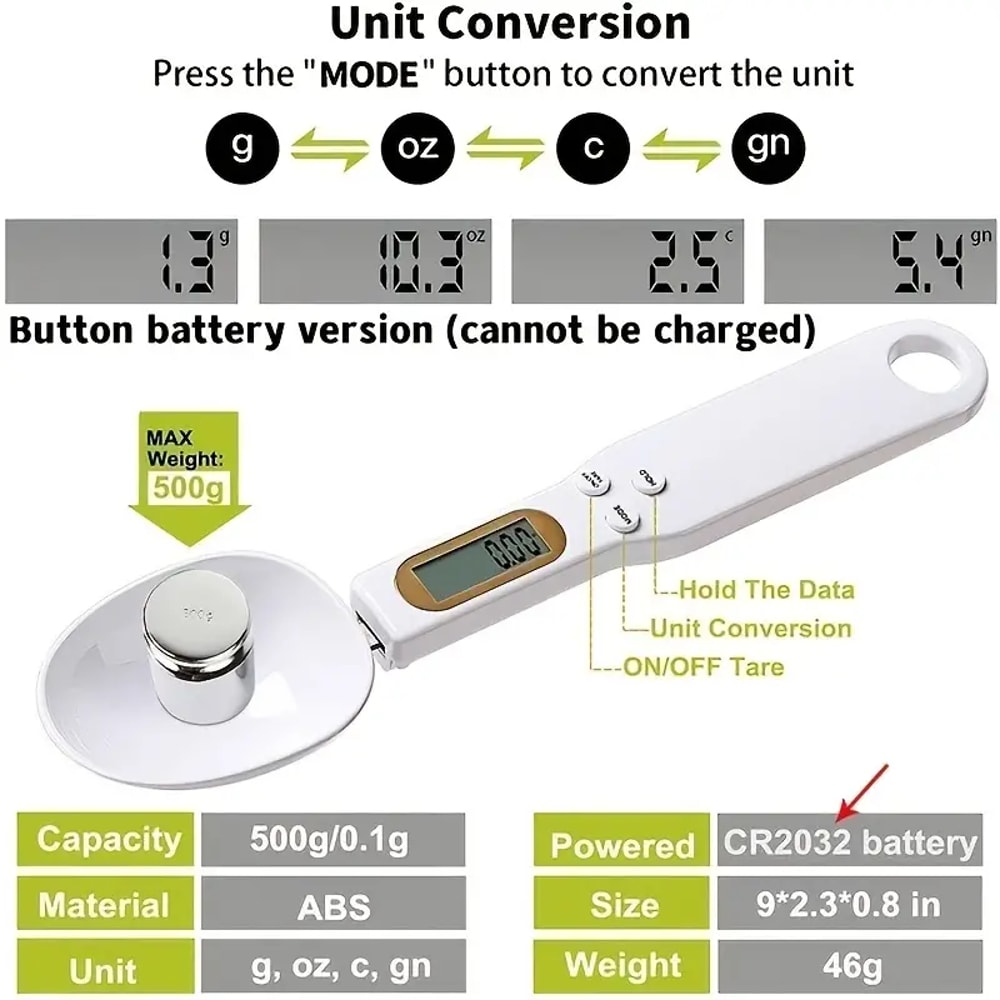 Mini LCD Digital Kitchen Scale Capacity, Precision for Food, Coffee & Milk Measurement