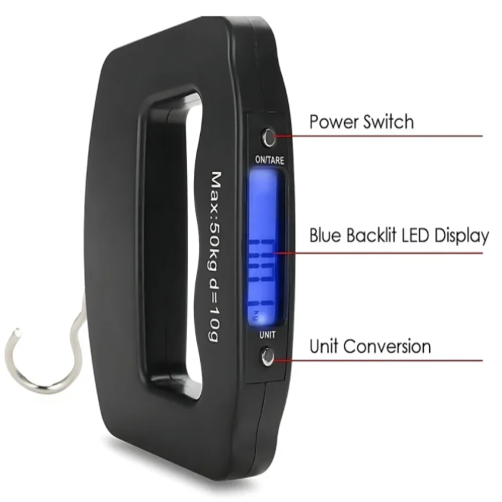 Digital Luggage Scale Portable Electronic Travel Hanging Scale with Backlight