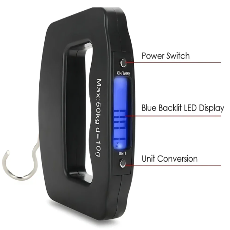 Digital Luggage Scale Portable Electronic Travel Hanging Scale with Backlight
