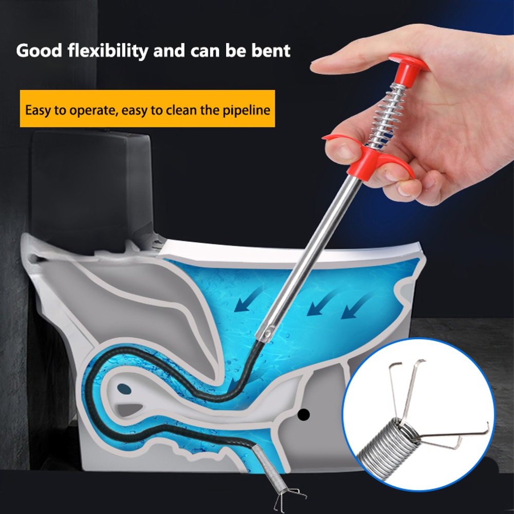 Drain Snake Cleaner Pipe Dredging Tool for Clogs & Kitchen Sinks