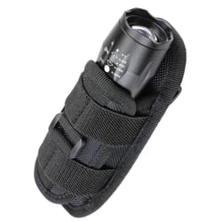 rotatable tactical flashlight pouch holster with carabiner clip