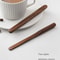 Creative Walnut Wood Coffee Stirrer Long Handle Wooden Dessert Mixing Spoon 0