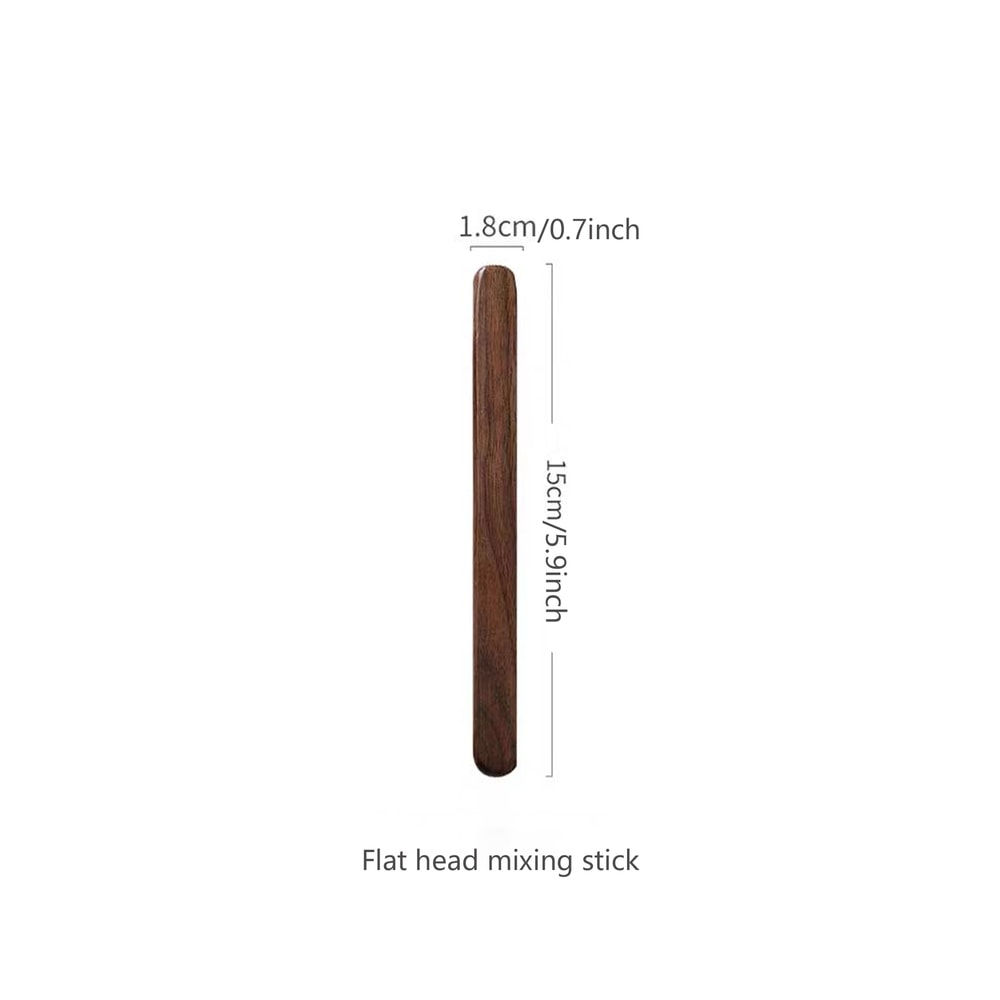 Creative Walnut Wood Coffee Stirrer Long Handle Wooden Dessert Mixing Spoon 6