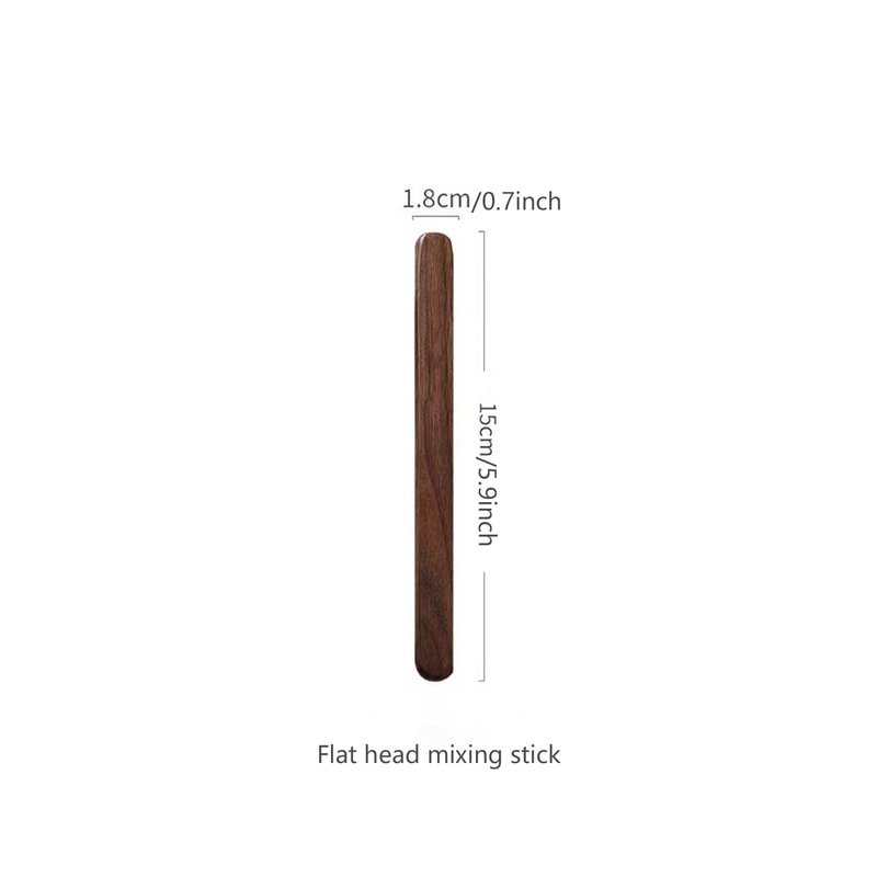 Creative Walnut Wood Coffee Stirrer Long Handle Wooden Dessert Mixing Spoon 6