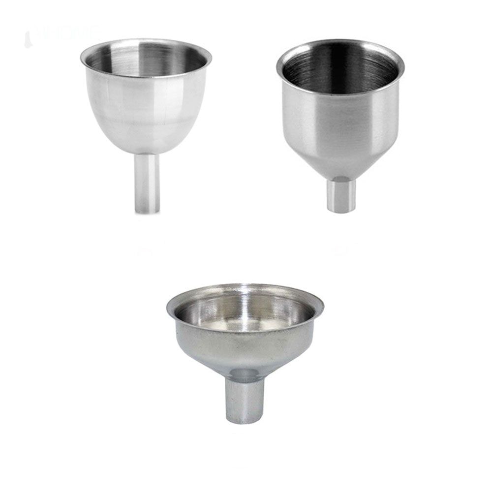 Mini Stainless Steel Funnel Set for Kitchen and Bar Liquid Dump Tool for Easy Pouring into Hip Flask, Wine