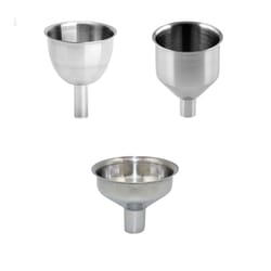 mini stainless steel funnel set for kitchen and bar liquid dump tool for easy pouring into hip flask, wine