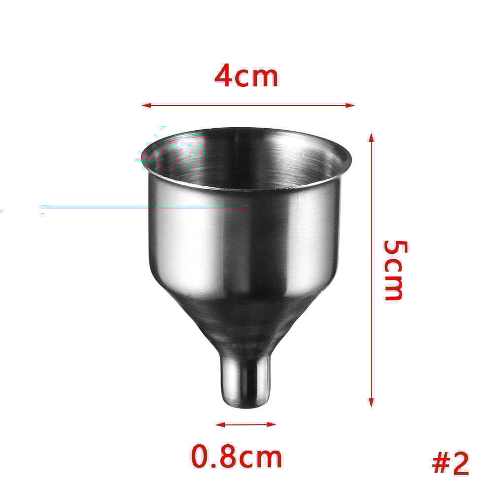 Mini Stainless Steel Funnel Set for Kitchen and Bar Liquid Dump Tool for Easy Pouring into Hip Flask, Wine