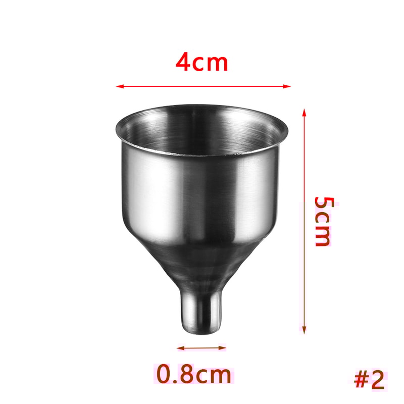 Mini Stainless Steel Funnel Set for Kitchen and Bar Liquid Dump Tool for Easy Pouring into Hip Flask, Wine