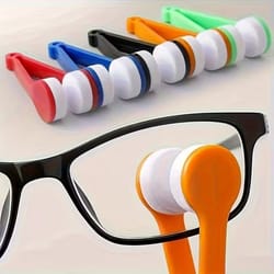 portable eyeglass cleaning brush with microfiber bristles compact dust remover for glasses & sunglasses