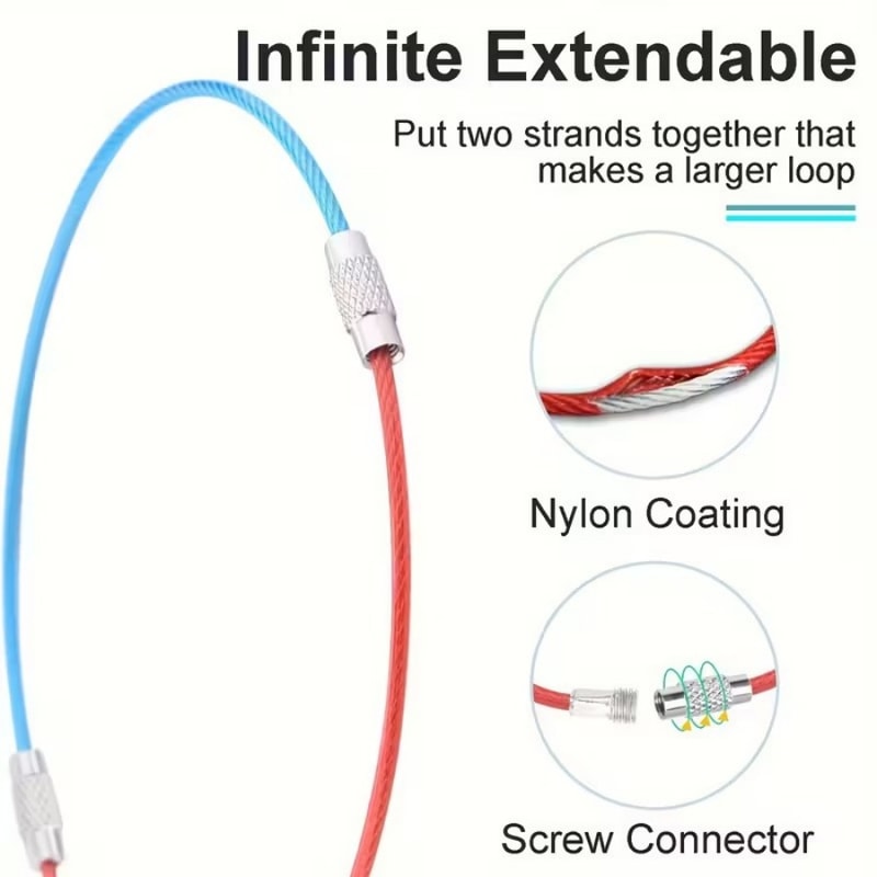 Durable Stainless Steel Key Rings Rust-Proof Keychain for Home, Car & Office Organization