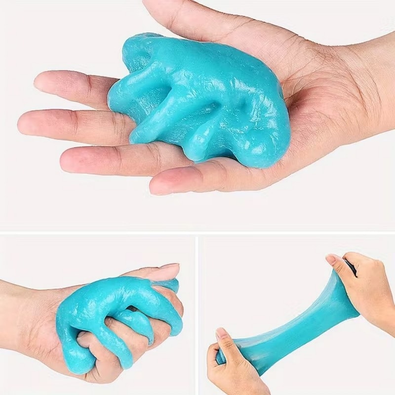 Reusable Cleaning Gel Slime for Electronics, Keyboards, Car Vents, & Household Crevices Non-Toxic, Sticky Dust