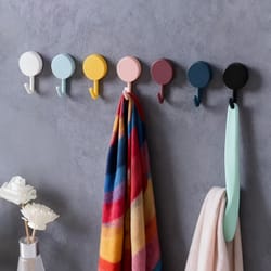 macaron adhesive hooks colorful heavy duty removable no drill wall hooks for kitchen bathroom door hanging storage