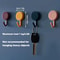Macaron Adhesive Hooks Colorful Heavy Duty Removable No Drill Wall Hooks for Kitchen Bathroom Door Hanging Storage